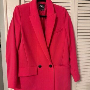 Zara Oversized Pink Blazer Size Small